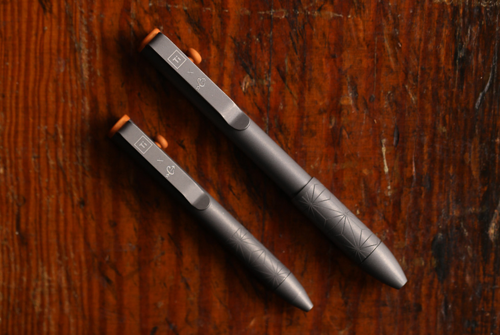 BIGiDESIGN x Carryology Bolt Action Pen and Mini Bolt Action Pen